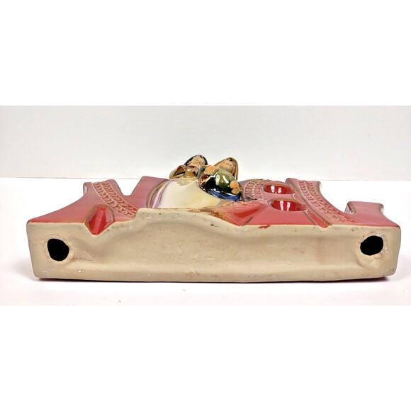 VTG NOEL Spellout Christmas Ceramic Standing Nativity Figurine Joseph Mary Jesus - Picture 9 of 9